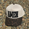AMEN, Women's Faith Inspired Leopard Print Hat