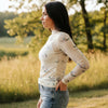 Sheer Mallard Duck Mock Neck Mesh Top, Women's Limited Edition