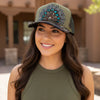 Camo Guinea Fowl Feather Trucker Hats, Optional Shotgun Shell, Handmade