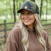Camo Guinea Fowl Feather Trucker Hats, Optional Shotgun Shell, Handmade