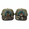 Camo Guinea Fowl Feather Trucker Hats, Optional Shotgun Shell, Handmade