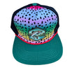 Rainbow Trout Print Trucker Patch Hat, Unisex