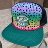Rainbow Trout Print Trucker Patch Hat, Unisex
