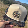 Elk Patch River Rock Camo Snapback, Unisex