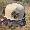 Elk Patch River Rock Camo Snapback, Unisex