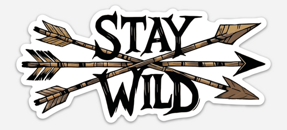 FREE Shipping, Stay Wild Archery Stickers