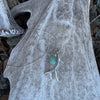Elk Antler Necklace, Sterling Silver Chain, Green Aventurine