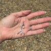 Elk Antler Necklace, Sterling Silver Chain, Crystal
