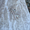 Elk Antler Necklace, Sterling Silver Chain, Crystal