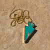 Arrowhead Necklace, Teal Jasper Stone