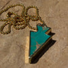 Arrowhead Necklace, Teal Jasper Stone