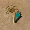 Arrowhead Necklace, Teal Jasper Stone