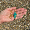 Arrowhead Necklace, Teal Jasper Stone