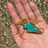Arrowhead Necklace, Teal Jasper Stone