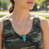 Arrowhead Necklace, Teal Jasper Stone