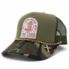 Just a Mama Walking w/ the Lord, Embelished Trucker Hat w/ Chain