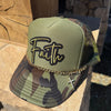 FAITH, Embelished Camo Trucker Hat w/ Chain & Cross