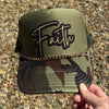FAITH, Embelished Camo Trucker Hat w/ Chain & Cross