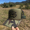 FAITH, Embelished Camo Trucker Hat w/ Chain & Cross