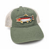 Women's Fishing Patch, Hidden Ponytail Opening, Vintage Washed Hat