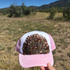 Girls Handmade Pink Feather Western Hat
