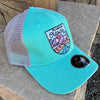 I'd Rather Be Outside, Women's Teal Hat w/ Ponytail Opening