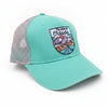 I'd Rather Be Outside, Women's Teal Hat w/ Ponytail Opening
