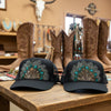 Feather Western Trucker Hats in Black, Limited Edition