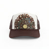 Western Feather Brown Trucker Hats w/ Optional Shotgun Shell, Limited Edition
