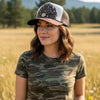 Western Feather Brown Trucker Hats w/ Optional Shotgun Shell, Limited Edition