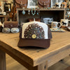 Western Feather Brown Trucker Hats w/ Optional Shotgun Shell, Limited Edition