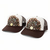 Western Feather Brown Trucker Hats w/ Optional Shotgun Shell, Limited Edition