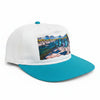 Relax Riverside, Women's Turquoise 100% Cotton Two Tone Hat