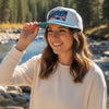 Relax Riverside, Women's Turquoise 100% Cotton Two Tone Hat