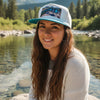 Relax Riverside, Women's Turquoise 100% Cotton Two Tone Hat