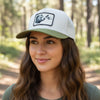 Brown Bear Boop Unisex Patch Hat, Realtree Camo or Olive
