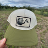 Brown Bear Boop Unisex Patch Hat, Realtree Camo or Olive