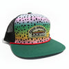 Fish Around & Find Trout, Rainbow Trout Print Patch Hat, Unisex