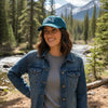 Women's WILD Antler Hat, 100% Cotton, Olive or Teal