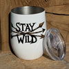 Stay Wild Archery Insulated Stainless Steel Wine Tumbler w/Spill Proof Lid