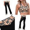 Zebra Flared Leggings, Lifting w/ Hidden Pocket, XS-4XL