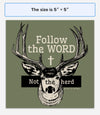 Pre Order: FREE Shipping, Follow the Word, Not the Herd Sticker, 5 inch