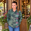 Camo Floral Women's Premium Brushed Fleece Jacket XXS-4XL