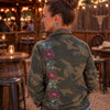 Camo Floral Women's Premium Brushed Fleece Jacket XXS-4XL