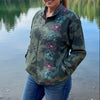 Camo Floral Women's Premium Brushed Fleece Jacket XXS-4XL