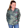Camo Floral Women's Premium Brushed Fleece Jacket XXS-4XL
