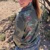 Camo Floral Women's Premium Brushed Fleece Jacket XXS-4XL