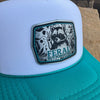 Feral but Forgiven, Raccoon Metal Patch Trucker Hat