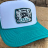 Feral but Forgiven, Raccoon Metal Patch Trucker Hat