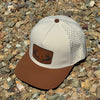 Antler Topography Patch Hat, Waterproof Sweat Resistant, Brown/Ivory